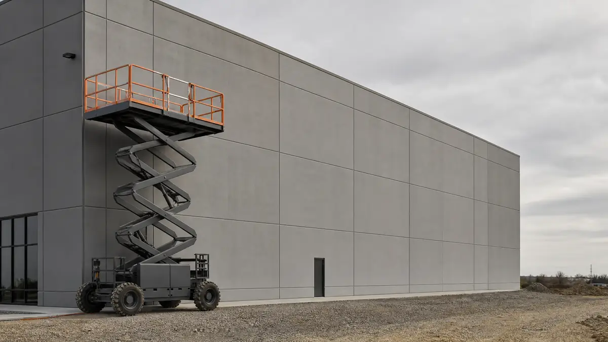 Boom Lifts jobsite access in Stockton